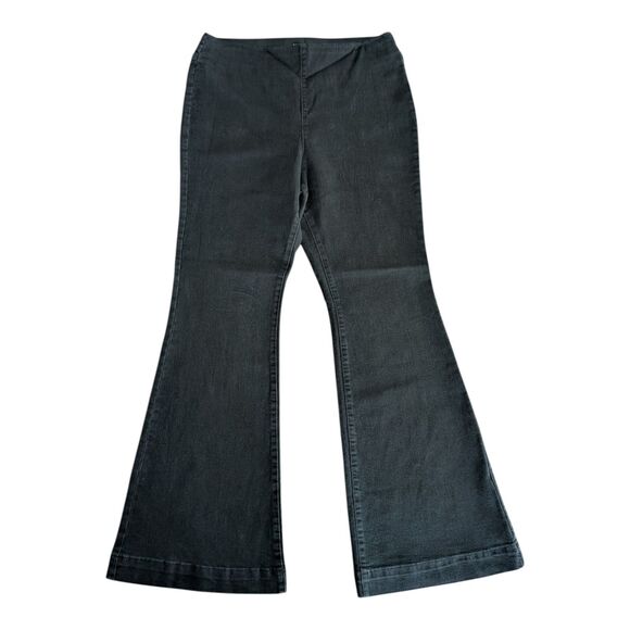 INC International Concepts Women's High Rise Flared Pull On Pants Black 14 NWT - Picture 3 of 7